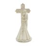 CB Avalon Gallery 6.9-inch Couple with Cross and Wedding Rings 2-Piece Wedding Cake Topper