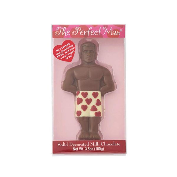 The Perfect Man Valentine's Day Solid Decorated Milk Chocolate - 3.5oz