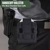 Outdoor Tactical Open Top Handcuff with Clip Strap Shackle Handcuff Case Holster