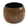 Avalaya Wide Chunky Cracked Effect Wood Bracelet Bangle (Orange/Black) - Medium Size