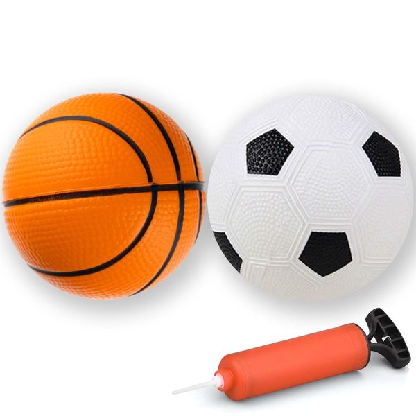 VETGI Toddler & Little Kids Basketball, 5" Mini Basketball w/Pump, Small Inflatable Balls for Boys and Toddler, Indoor Outdoor Basketball Set, Safe PVC Basketball for Kids Age 3 4 5 6 7 8