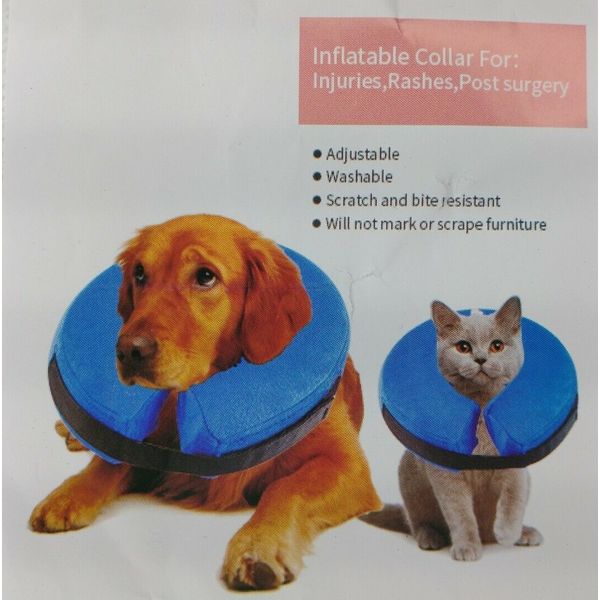 Inflatable Pet Collar For Injury / Post Surgery / Size XL / Dog