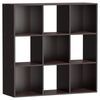 3 Tier Storage Closet Organizer Bookcase Cabinet Shelf Rack Stand 9 Cube Brown