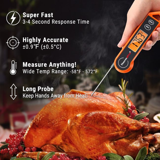 ThermoPro TP17 Digital Leave-in Meat Thermometer in the Meat Thermometers  department at