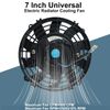 7" inch Universal Slim Fan Push Pull Electric Radiator Cooling 12V Mount Kit Black