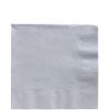 Amscan Big Party Pack Luncheon Napkins, 6.5" x 6.5", Silver
