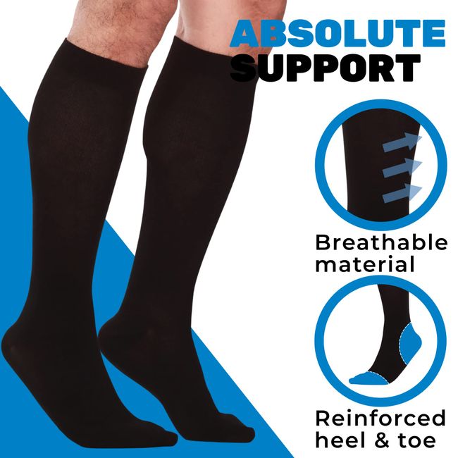 Absolute Support Womens Sheer Compression Stockings 15-20mmHg - Natural,  Small
