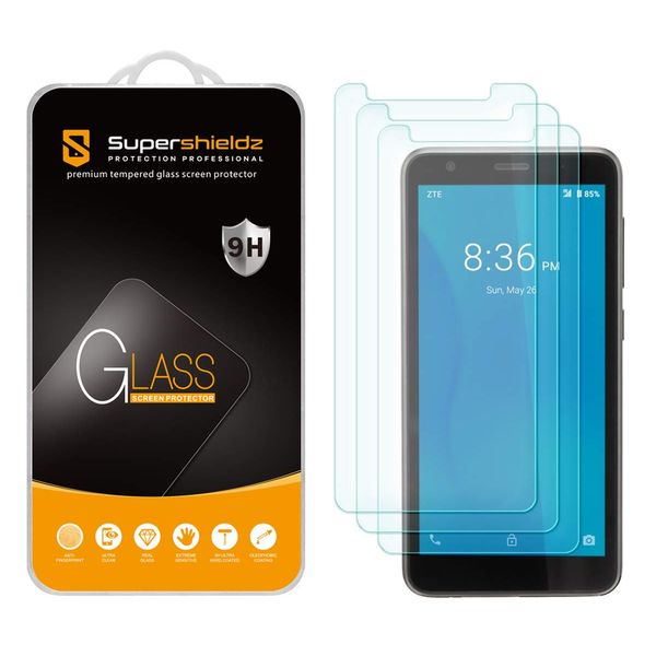 Supershieldz (3 Pack) Designed for ZTE Quest 5 Tempered Glass Screen Protector, Anti Scratch, Bubble Free