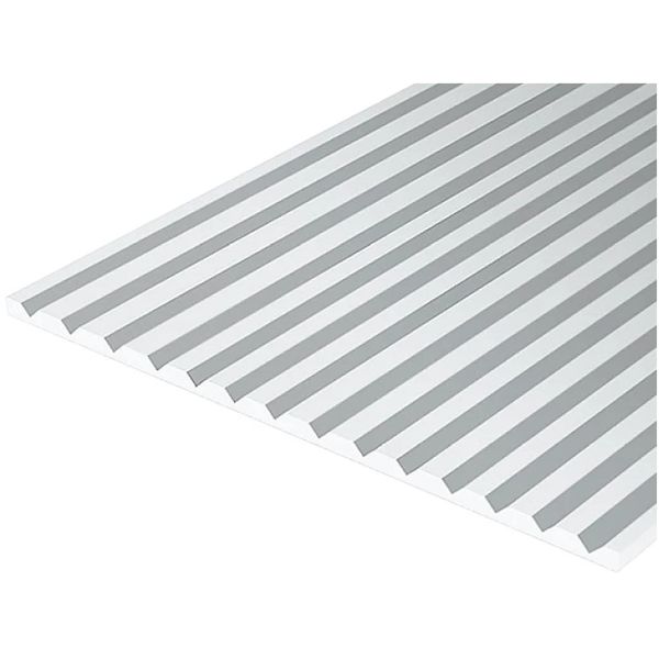 Evergreen 70EG2100 Scale Model Plastic Sheet V Groove Thickness 0.02 inch (0.5 mm), Groove Spacing 0.1 inch (2.5 mm), Groove Width 0.01 inch (0.45 mm), 1 Sheet