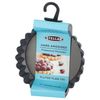 Stellar Fluted Flan Tin, Loose Base, 9 x 2 cm, Black