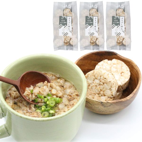 Shinshu Iimono Lab, Soup Nippon, 3 Bags, Approximately 30 Servings, 24 Kcal Per Serving, Low Calorie Porridge (Easy Osui of Buckwheat and Brown Rice in Hot Soup)