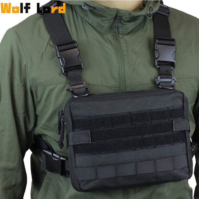 Tactical Vest Nylon military Vest chest rig Pack Pouch Holster