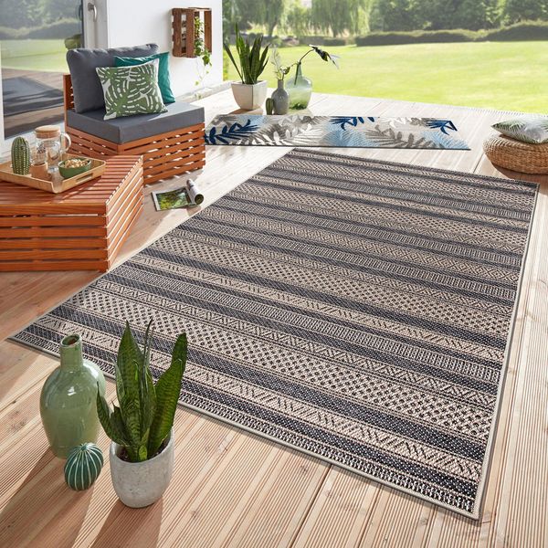 Rugshop Outdoor Rug 5x7 Modern Geometric Indoor Outdoor Carpet Washable Rugs