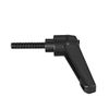 sourcing map M5 x 25mm Handle Adjustable Clamping Lever Thread Push Button Ratchet Male Threaded Stud Knobs Rotating Screw Handles Bolts with Locking Lever Black
