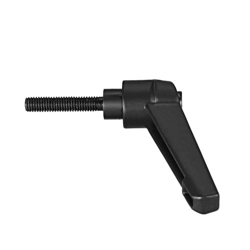 sourcing map M5 x 25mm Handle Adjustable Clamping Lever Thread Push Button Ratchet Male Threaded Stud Knobs Rotating Screw Handles Bolts with Locking Lever Black
