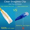Rapink Patch Cables Cat6/ Cat6a 0.5ft (24 Pack) Slim, Cat6a Ethernet Patch Cable 10G Support, Snagless Cat 6 Patch Cable for Patch Panel to Switch, Flexiable Cat6 Ethernet Cable Yellow