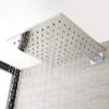 Milano Arvo 200mm Square Ultra Thin Fixed Rainfall Shower Head - Chrome