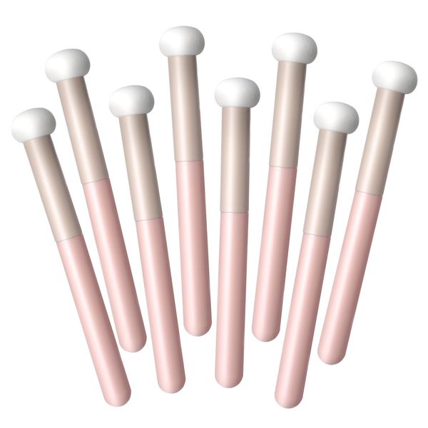 5 Pcs Mushroom Makeup Sponge Brush Applicators Concealer Brushes Round Head Brightening Brush Powder Puff With Handle Under Eye Beauty Brushes for Face Nose Eyelids Newbie Concealer