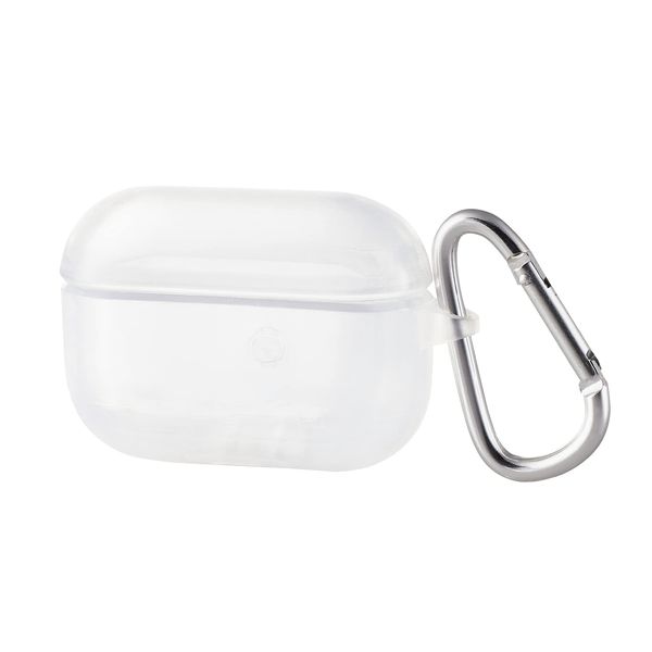 Elecom AVA-AP2UC2CR Soft Case Compatible with AirPods Pro (2019 Released Model), Clear with Carabiner
