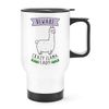 Beware Crazy Llama Lady Travel Mug Cup with Handle