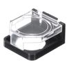 sourcing map Stop Button Cover, 1.5"x1.7"x0.6" Round Transparent Push Button Switch Cover with Adhesive Black Base for Push Button 1pcs