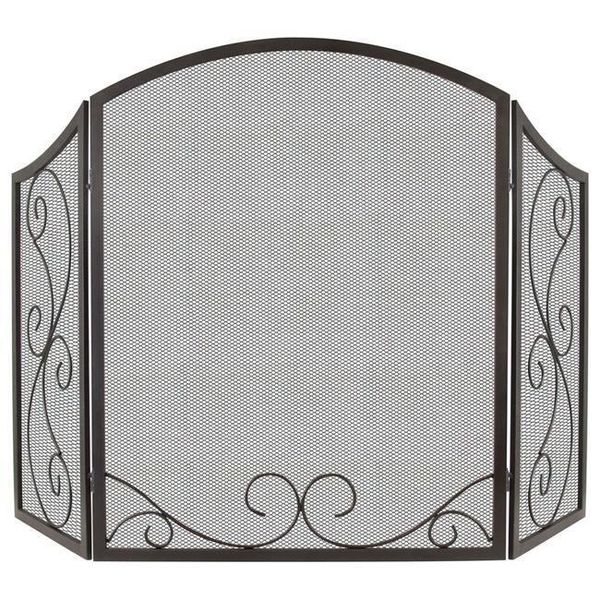 GHP Group DGLFA995S Iris Scroll Fireplace Screen