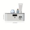 UV Light Sterilizer Toothbrush Holder Cleaner Toothpaste Dispenser Grey