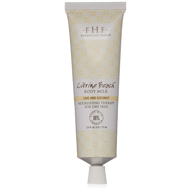 FarmHouse Fresh Citrine Beach Body Milk Travel Lotion, 2.4 Fl Oz