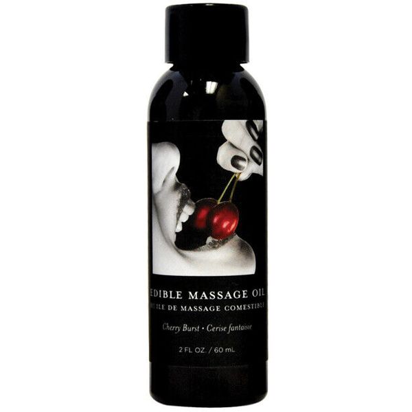 Edible Massage Oil Cherry Burst Flavored 2 oz by Earthly Body