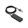 Elecom U2H-A4SBK USB Hub 2.0 Compatible, 4 Port with AC Adapter, Black
