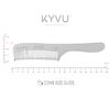 KYVU A3 Handmade 17.8 cm Coarse-Tooth Aluminium Comb with Handle
