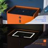 2-Drawers Bluetooth Music Nightstand w/Fingerprint Lock and Wireless Charging