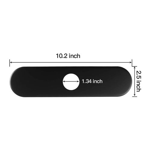 Greenspring Matte Black Faucet Plate, Sink Hole Cover, Faucet Deck Plate Round 10" Bathroom or Kitchen Sink Faucet 1 or 3 Hole Deck Plate - Sink Faucet Hole Cover for Vanity Sink Faucet