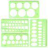 Circle Template for Drawing Drafting, 4Pcs Plastic Circle/Oval/Triangle Shape..