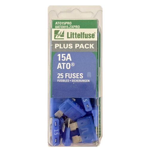 Littelfuse ATO15PRO ATO BP PRO Fast-Acting Automotive Blade Fuse - 25 Piece
