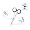 Tecto 4.5" Beard Moustache Scissors with Comb & Pouch, Stainless Steel Eyebrow, Ear & Nose Small Hair Scissors Multi Functions Men Facial Hair Grooming kit Gift Set