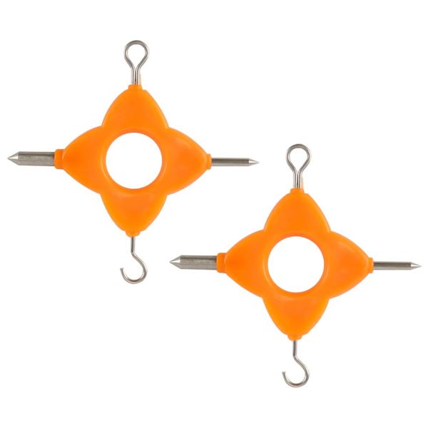 Namvo 4 in 1 Carp Fishing Tools, 2-Pack, Multi-Function Line Pulling Tool for Fishing Rig Making, Knotting Line Pulling (Orange)