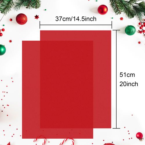 CHRORINE 60 Sheets Red Tissue Paper Christmas Tissue Paper Art Gift Wrapping Tissue Paper Bulk for DIY Crafts Decor Birthday Holiday Christmas Valentine's Day Party（ 20 x 14.5 inches/51x37cm）