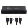 Cablecc KVM USB Switch Selector 2 Port PCs Sharing 4 Devices for Keyboard Mouse Scanner Printer (USB 2.0)