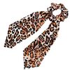 WHITE FANG Scrunchie Hair Elastic Leopard Pattern Leopard Ponytail Ribbon Casual Women's ZA019 (02: Brown)