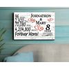 Personalized 8 Year Anniversary Gift – Custom Couple’s Names | Romantic Solid Wo