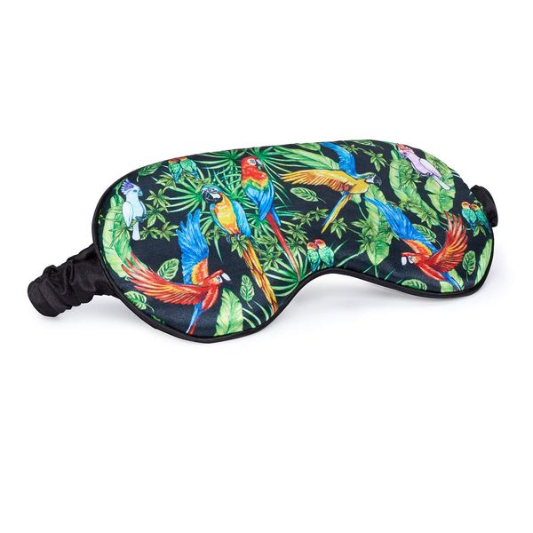 Bodylife Sleep Mask Eye Mask Faux Silk Fantastic Feathers for Travel Or Sleep