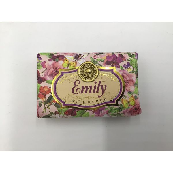 Emily - Gift Soap Bar For Her Birthday Rose Scent Mum Grandmother Cleanser Lather Present Girl