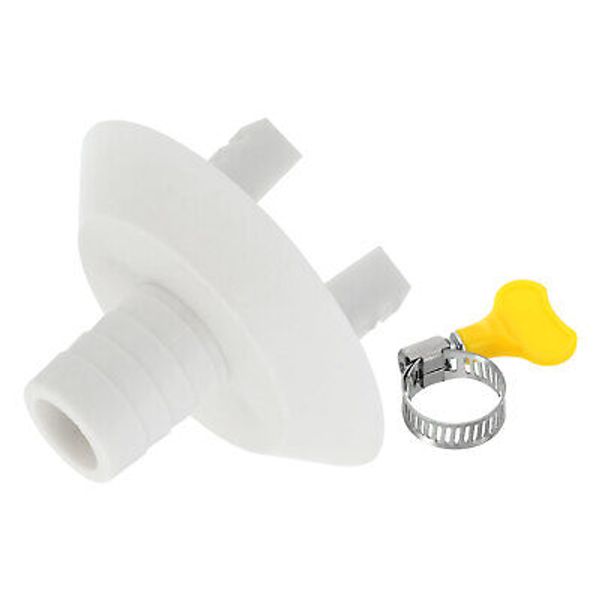 1pcs 27mm Air Conditioner Drain Hose Connector with Clamp, White Style 2