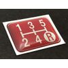 Tuningfan SPE-R501 Shift Pattern Emblem Red for 5-Speed MT Car
