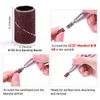 MELODYSUSIE Sanding Bands for Nail Drill Mandrel Bits, 100Pcs #180 Grit Nail Files for 3/32 Shank Inch Nail Drill Bits for Electric Nail Files Nail Drill Machine, to Polish Art Acrylic Gel Fake Nails