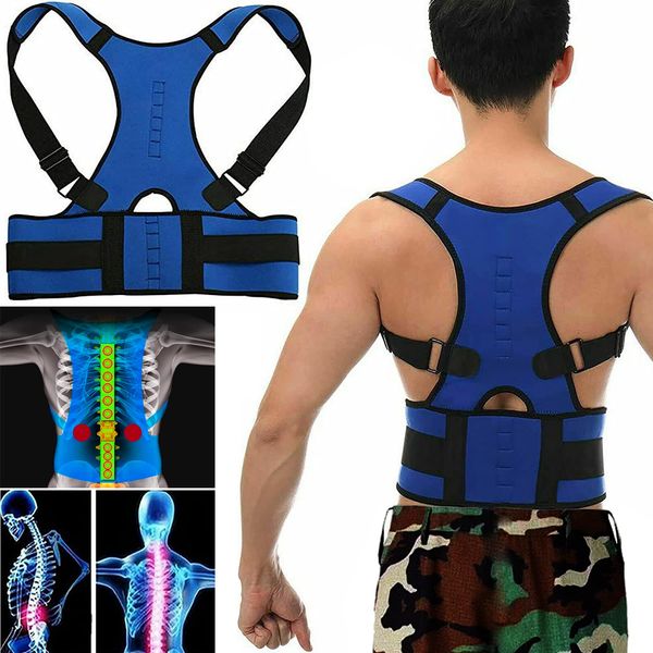 Body-Plus Direct Magnetic Posture Corrector Back Support, Small, Blue