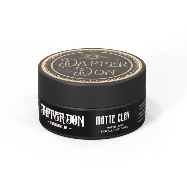 Dapper Don Hair Styling Clay Matte Finish Sculpting Clay | Added Thickness and Texture | All Hair Types, Non-greasy, Strong Flexible Hold