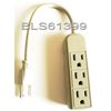 Grounded Electric 3 Outlet POWER STRIP Splitter Triple Wall Plug Adapter Tap