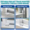 Sliding Window Locks (6 Sets), Security Window Locks with Keys, Adjustable Aluminum Sliding Window Stops, Easy Installation Without Drilling, for Vertical and Horizontal Sliding Windows (Silver)